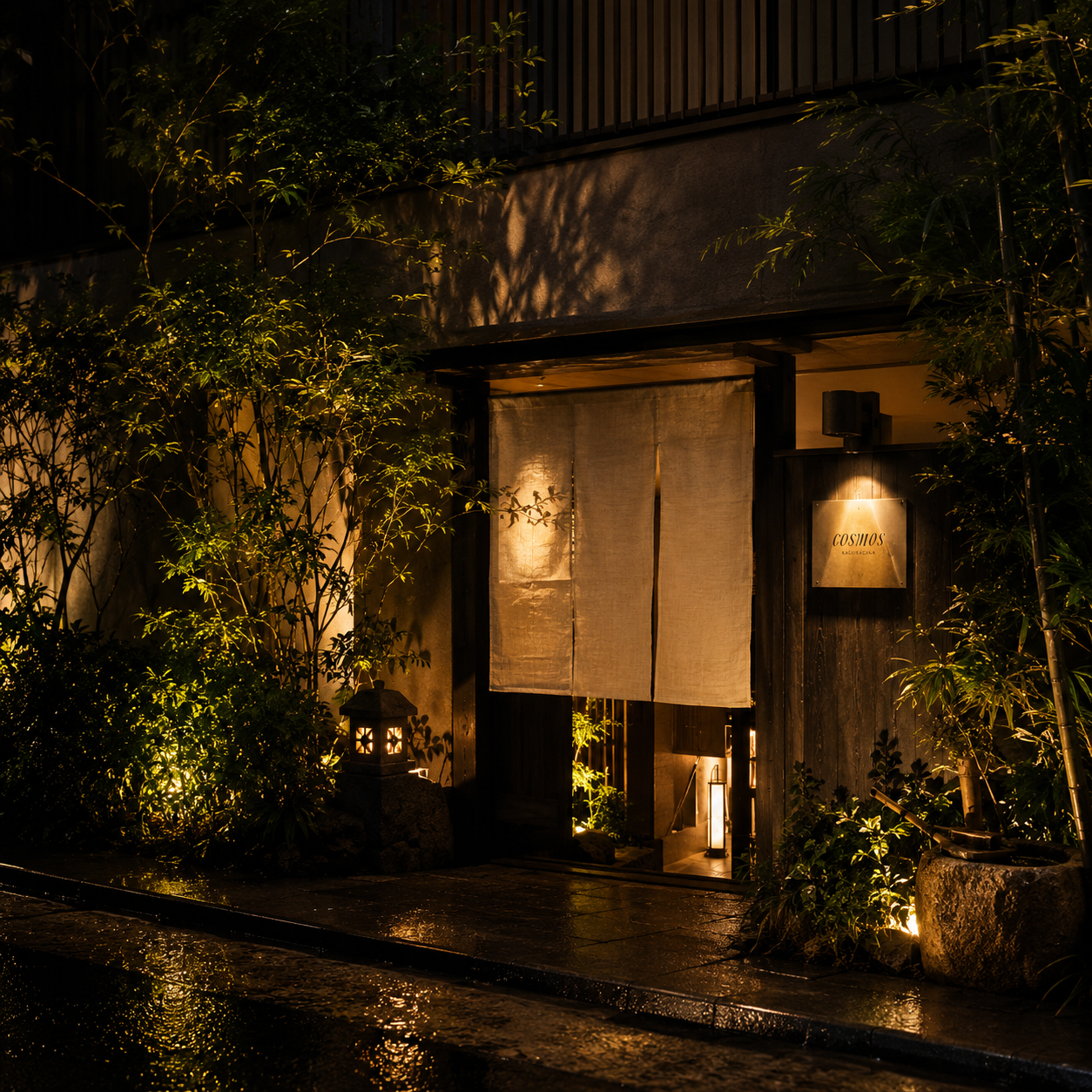 夜の店舗外観